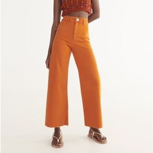 ZARA - Marine Straight pants. Size 6. ORANGE